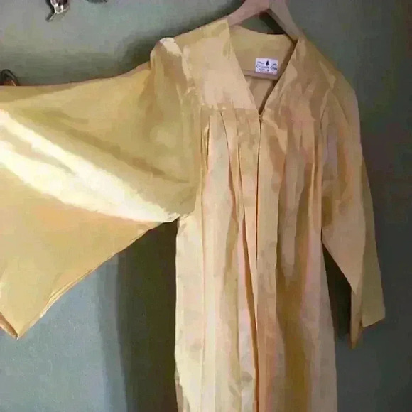 VTG Jostens unisex Vintage Yellow Gold Graduation Gown labeled size 56 - Picture 2 of 7